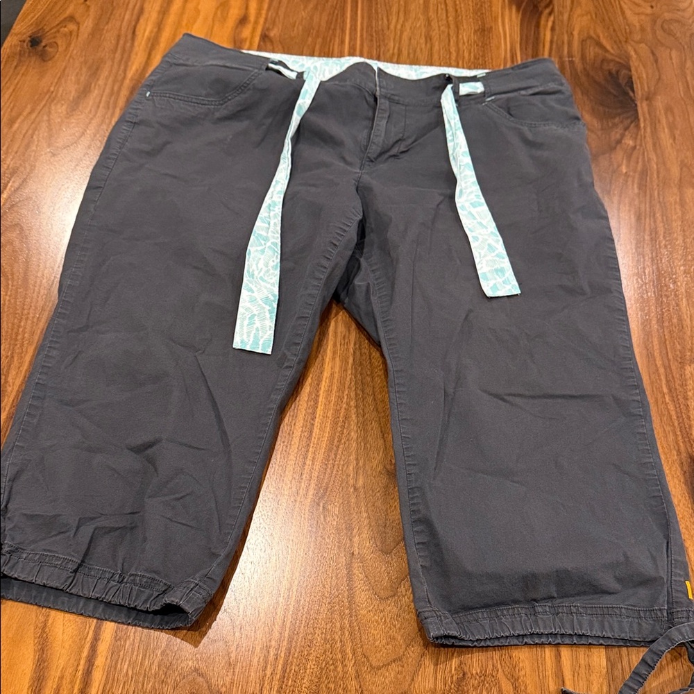 Lucy Teal and Grey Patterned Pants